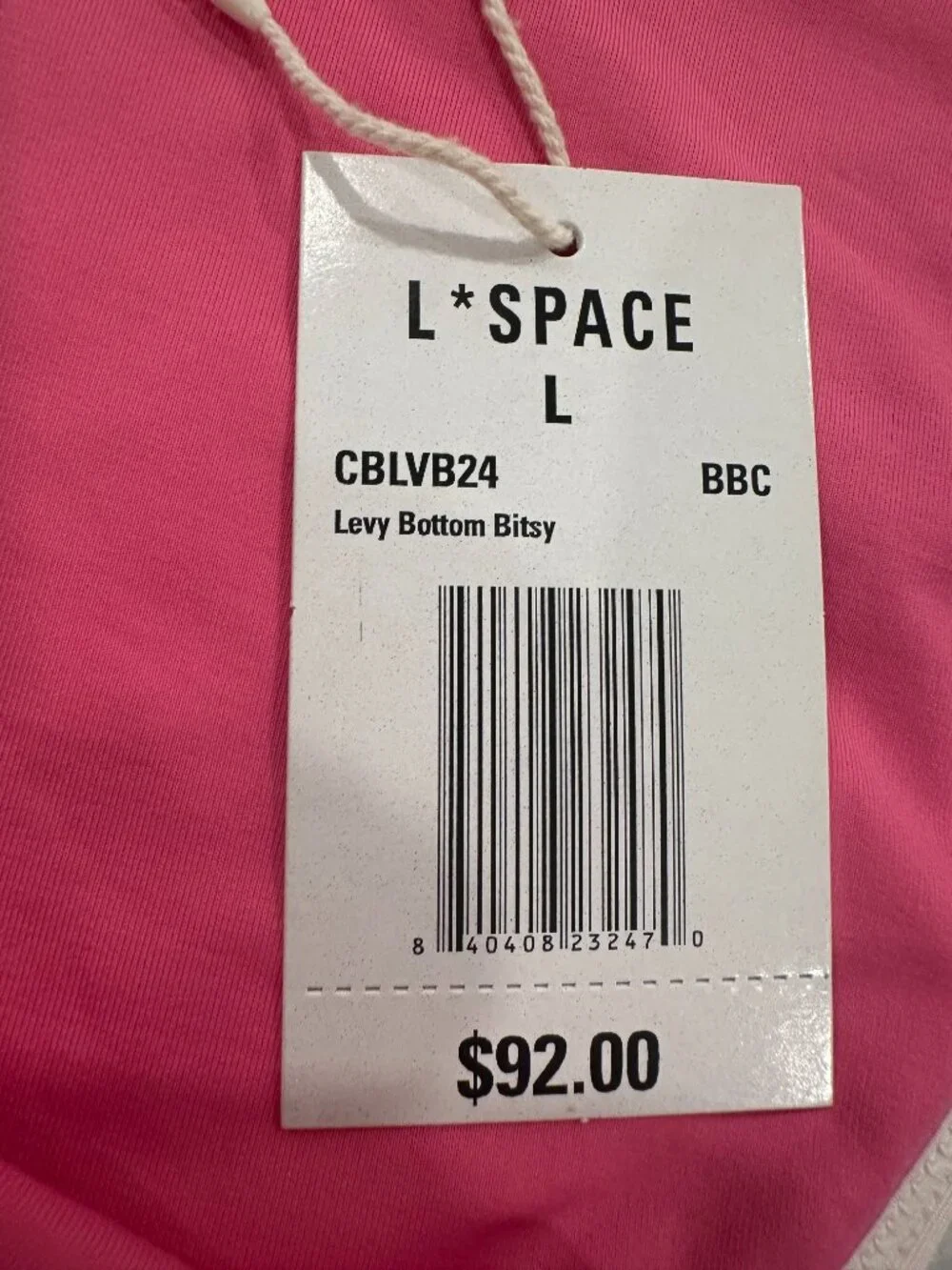 L*SPACE Levy Bitsy Bikini Bottom Size LARGE